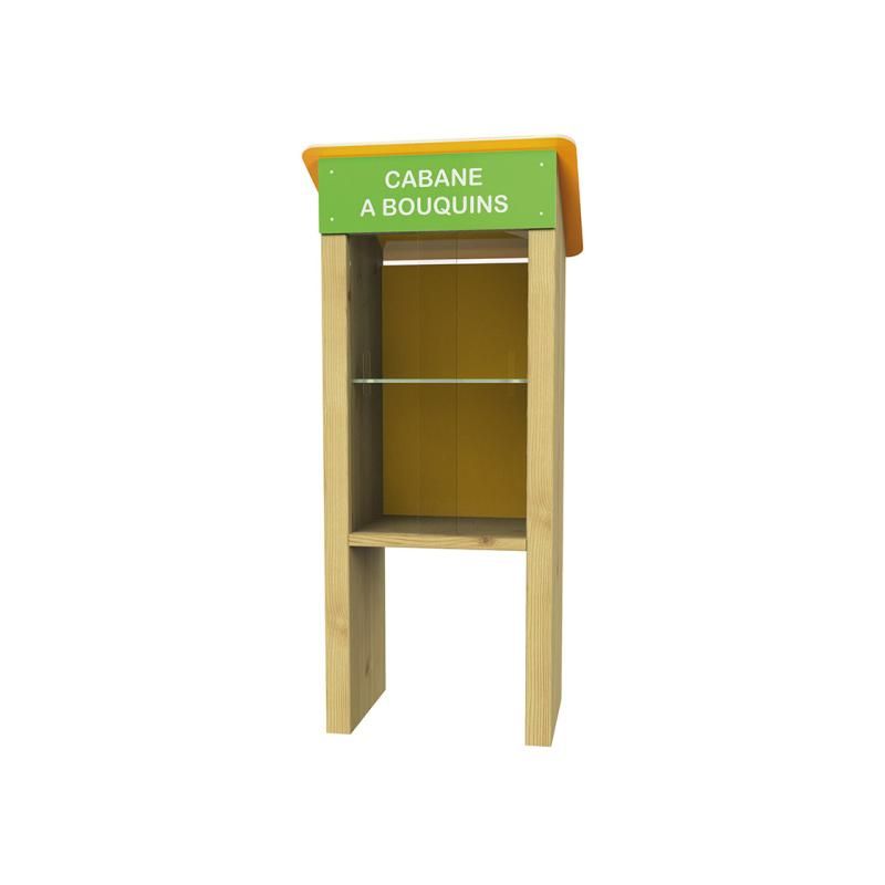 Cabane à livres en bois