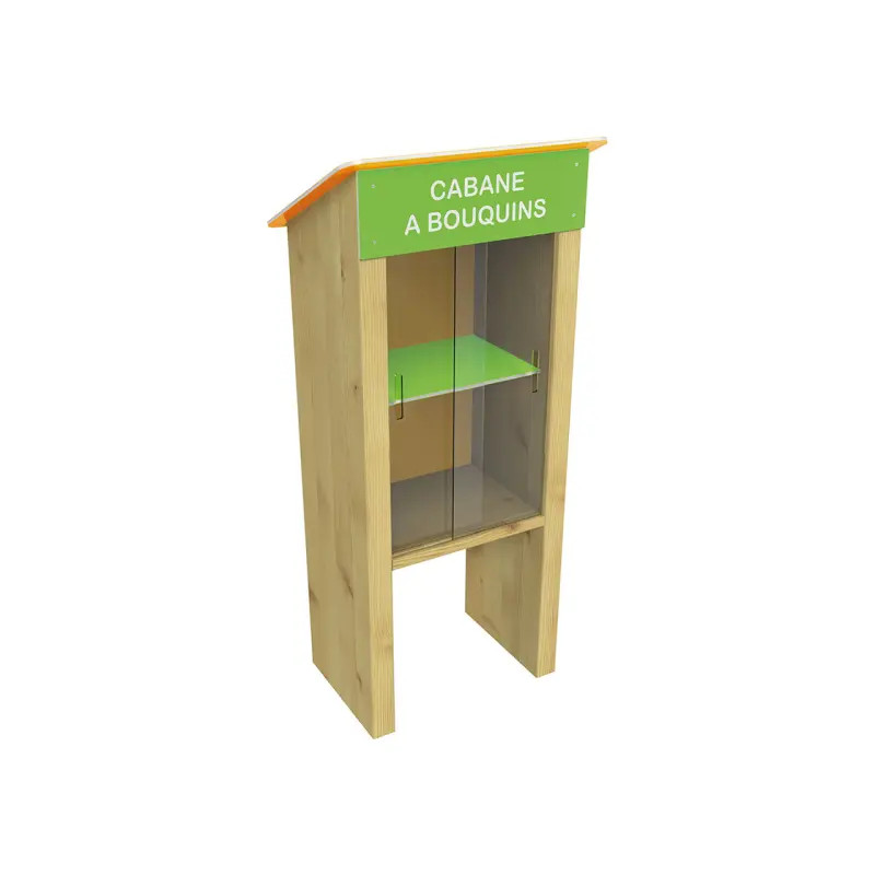 Cabane à livres en bois