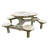 Table de pique-nique ronde en bois Gênes
