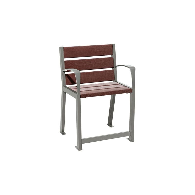 Fauteuil acier et plastique recyclé Silaos® spécial sénior