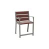Fauteuil acier et plastique recyclé Silaos® spécial sénior
