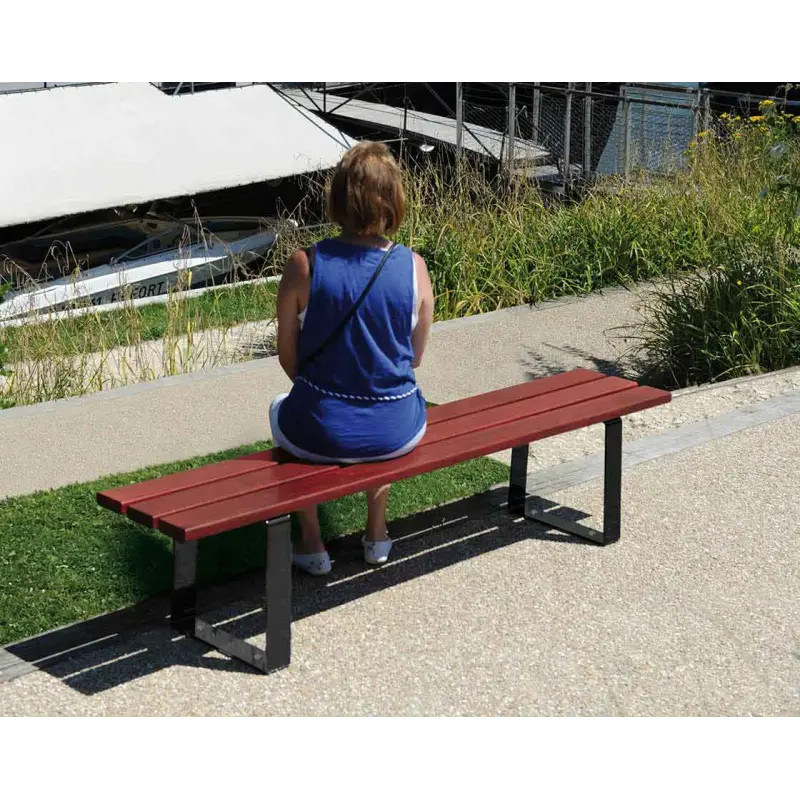 Banquette urbaine acier et bois Riga
