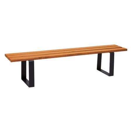Banquette urbaine acier et bois Riga