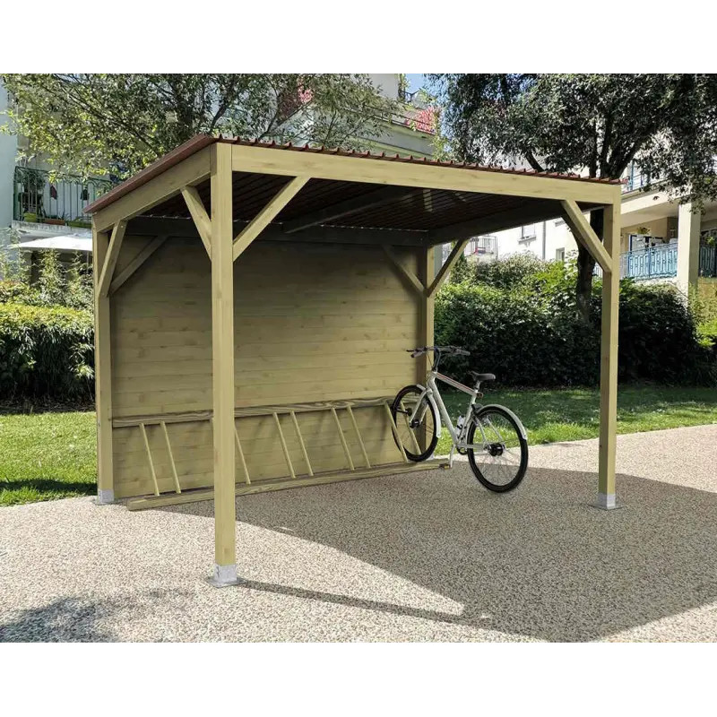 Abri vélosen bois Turin