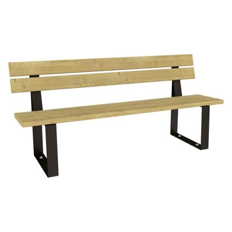 Banc public acier et bois Riga