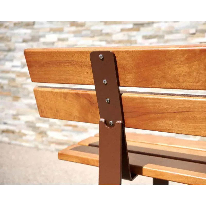 Banc public acier et bois Riga
