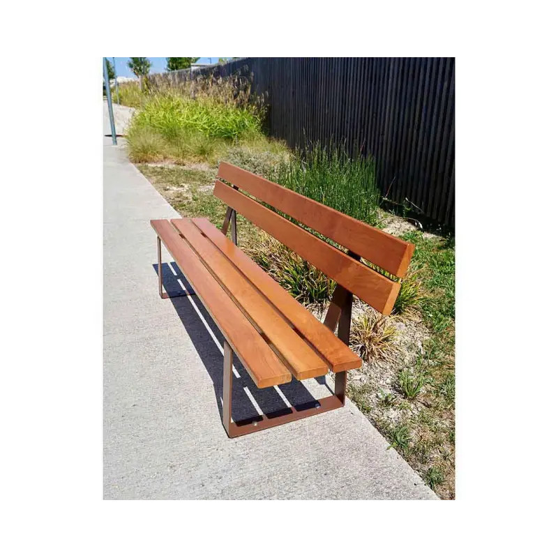 Banc public acier et bois Riga