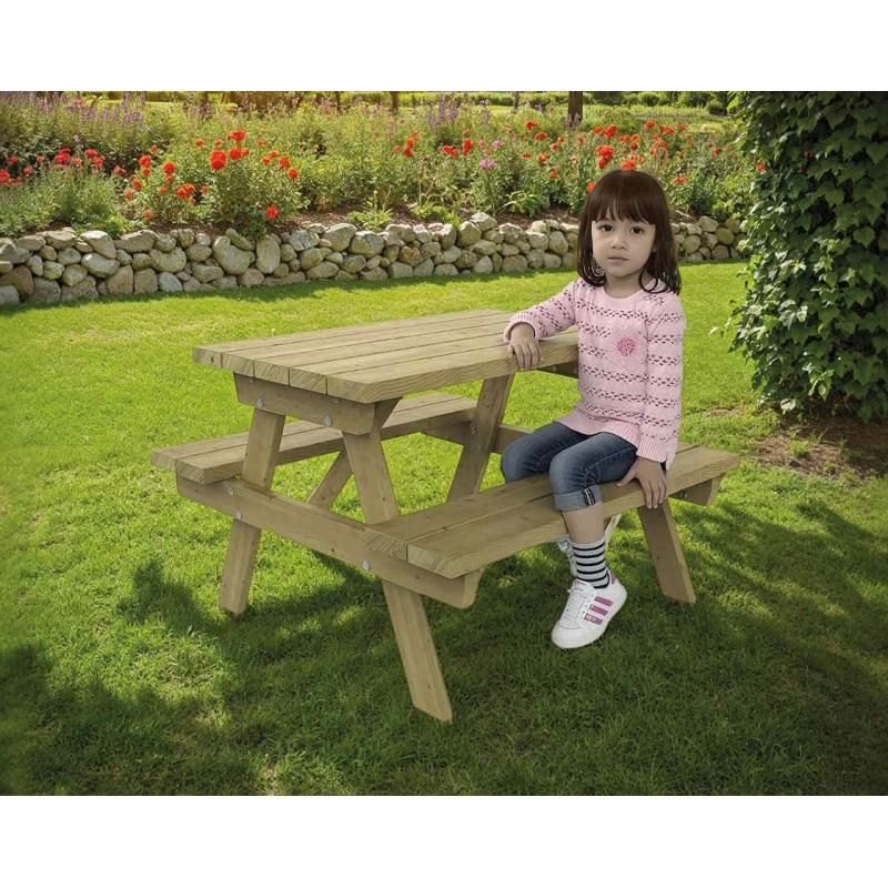 Table de pique-nique en bois pour enfants Turin