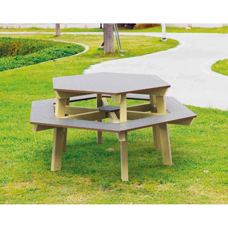 Table de pique-nique bois et plastique recyclé pour enfants Lyon