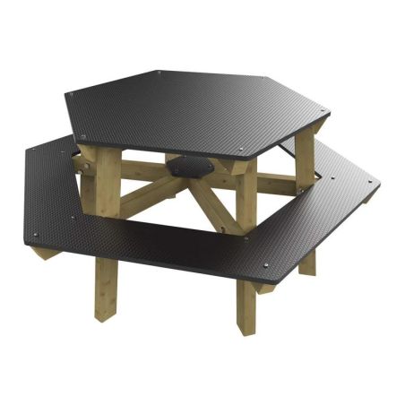 Table de pique-nique bois et plastique recyclé pour enfants Lyon