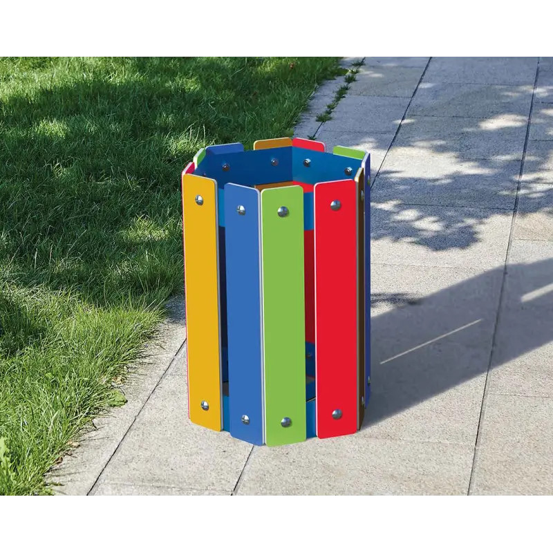 Corbeille Arc-en-ciel en PEHD pour enfants - 50L