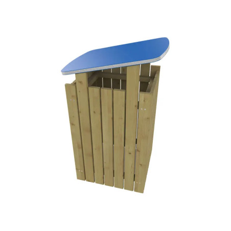 Corbeille en bois Turin avec toit - 160L