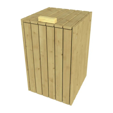 Corbeille en bois avec couvercle Turin - 160L