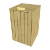 Corbeille en bois avec couvercle Turin - 160L