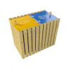 Corbeille en bois tri sélectif avec couvercle Turin - 2 x 100L