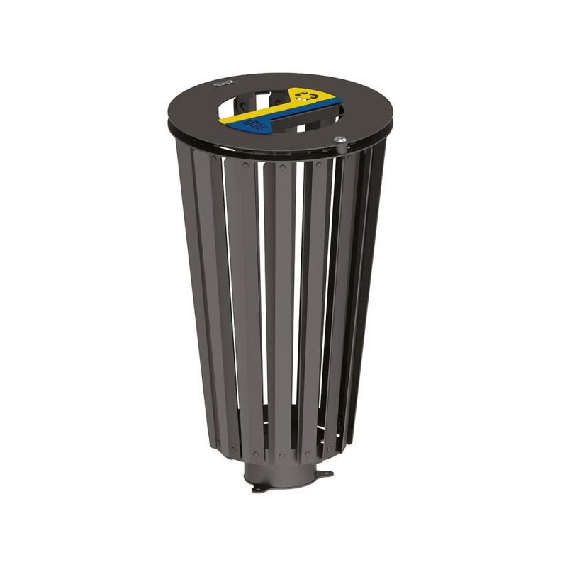 Poubelle urbaine design métal Lofoten tri sélectif - 2 x 50L
