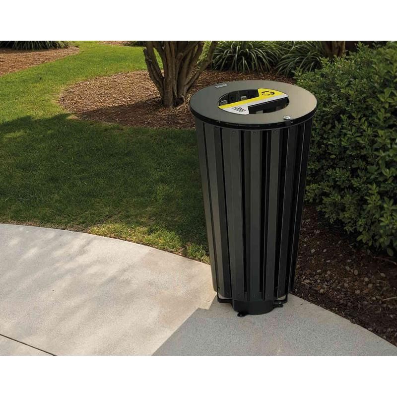 Poubelle urbaine design métal Lofoten tri sélectif - 2 x 50L