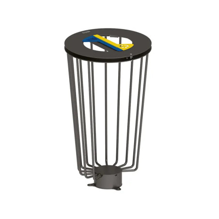 Poubelle urbaine design métal Lofoten Vigipirate tri sélectif - 2 x 50L