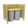 Cache-conteneurs en bois simple Turin