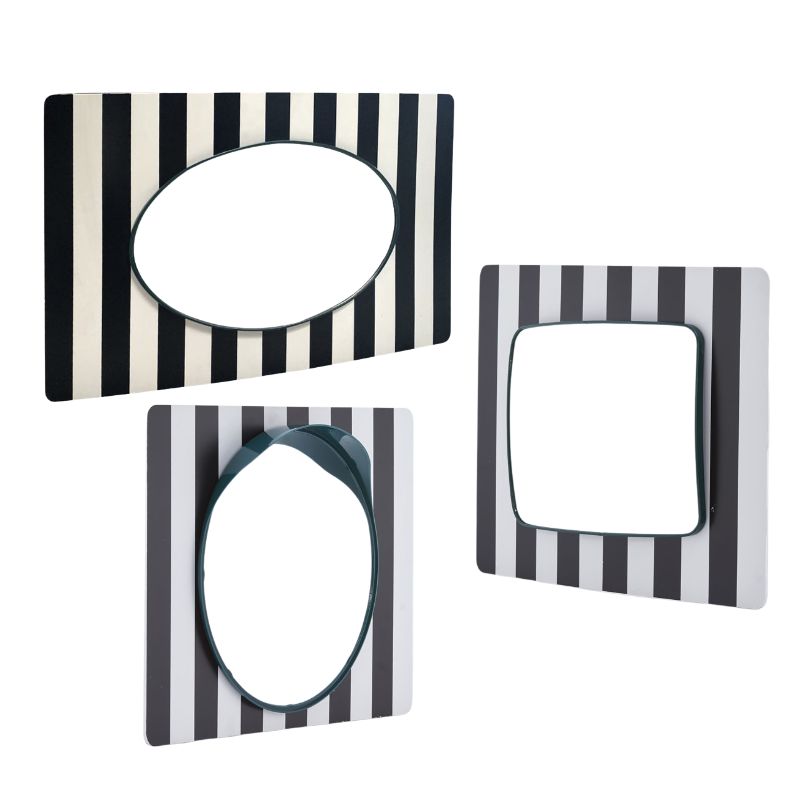 Miroir routier réglementaire - cadre rayé