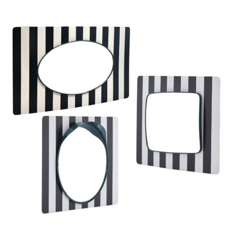 Miroir routier réglementaire - cadre rayé