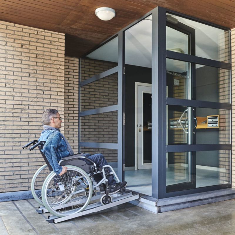Rampe PMR aluminium télescopique universelle