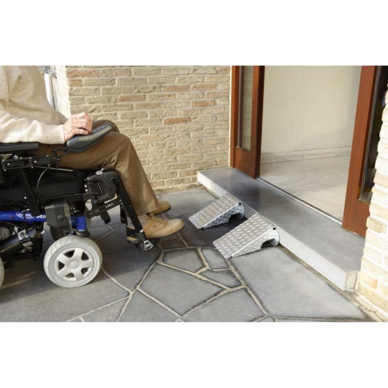 Lot de 2 petites rampes PMR d'accès trottoir