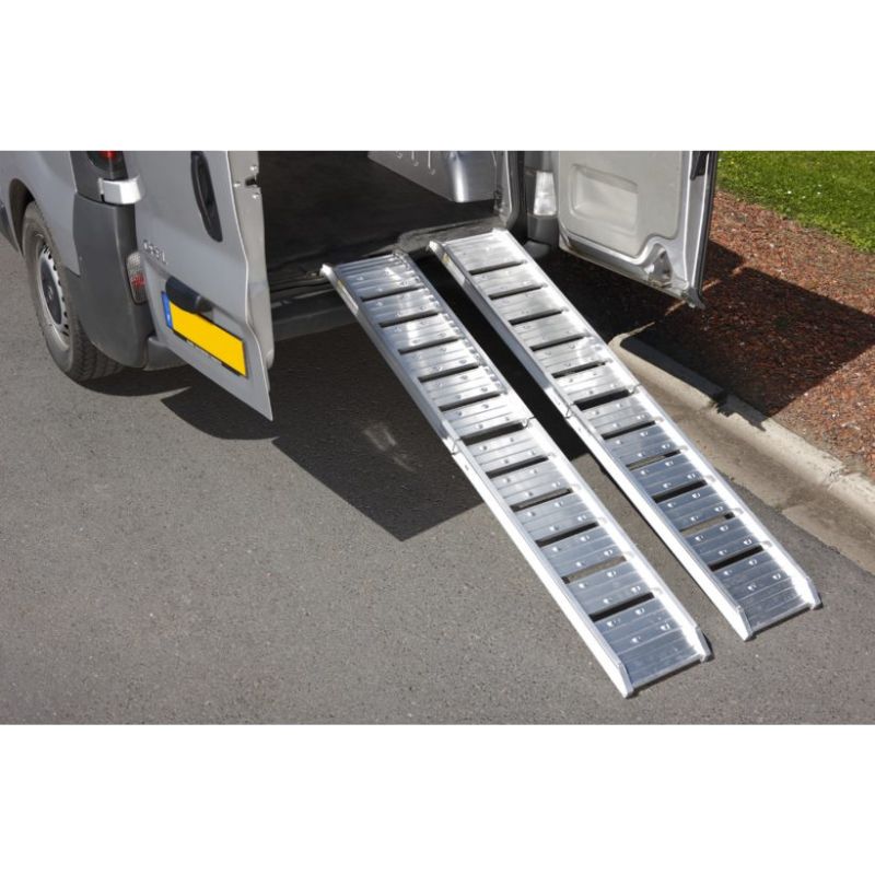 Lot de 2 rampes PMR en aluminium lisse