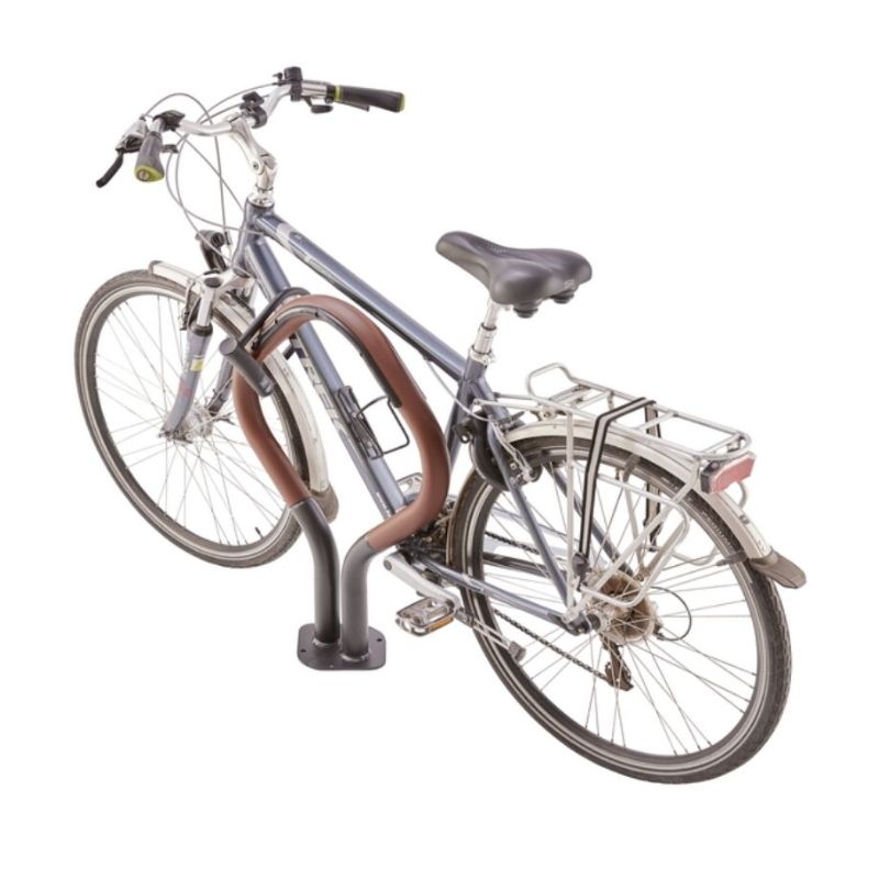 Arceau vélo losange avec protection caoutchouc