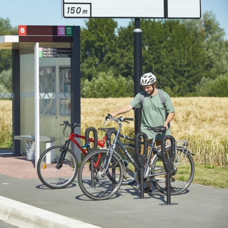 Poteau range vélos - 2 places