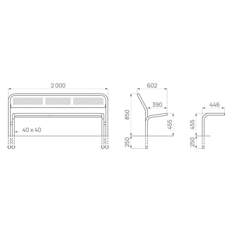 Banc acier Conviviale®
