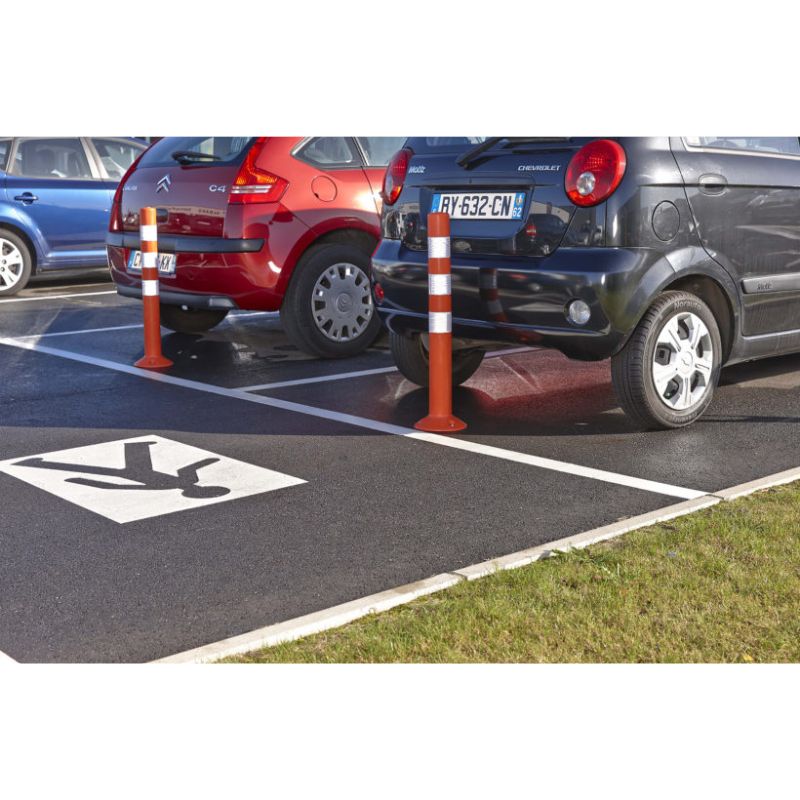 Poteau de signalisation flexible sur platine | Prossentiel 