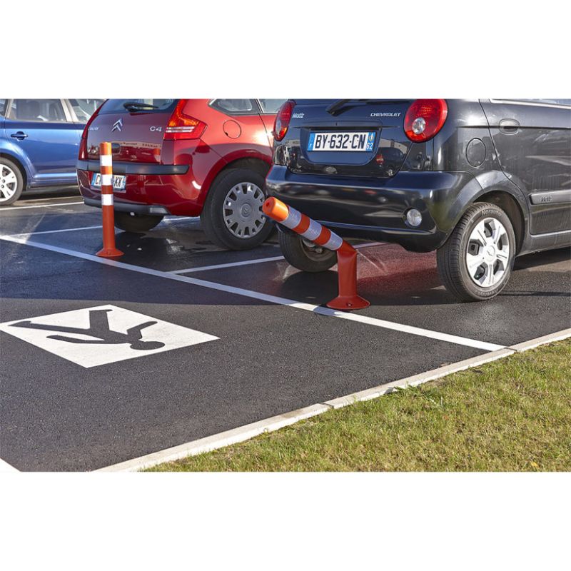 Poteau de signalisation flexible sur platine | Prossentiel 