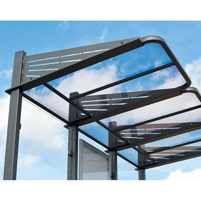 Abri bus Conviviale® avec bardages verre Prossentiel