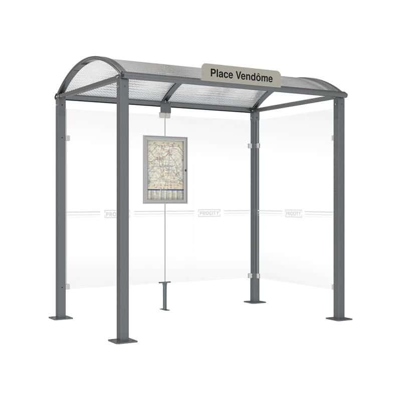 Plaque d'arrêt - Abri bus Voûte Prossentiel