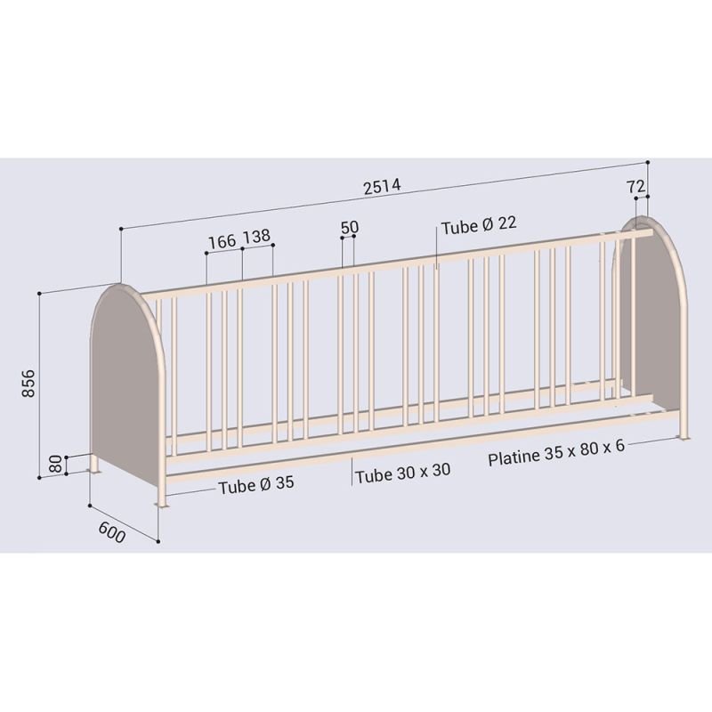 Support vélos 16 places Prossentiel