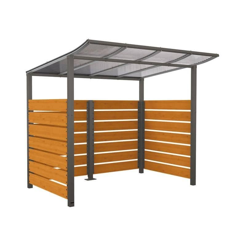 Abri vélos Modulo avec bardages en stratifié compact Prossentiel