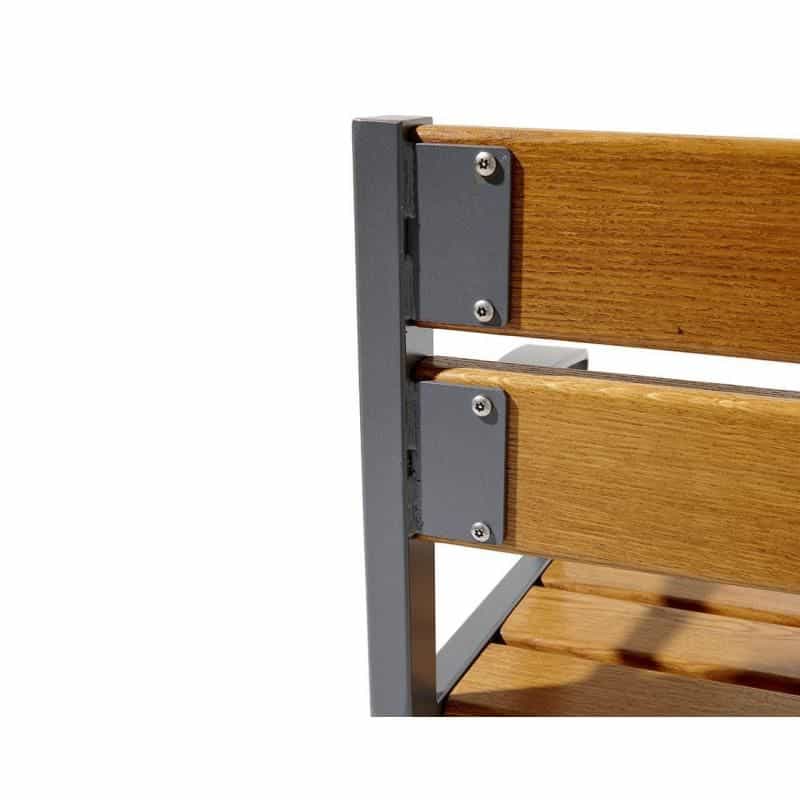 Banc bois et acier Silaos® 5 lames Prossentiel