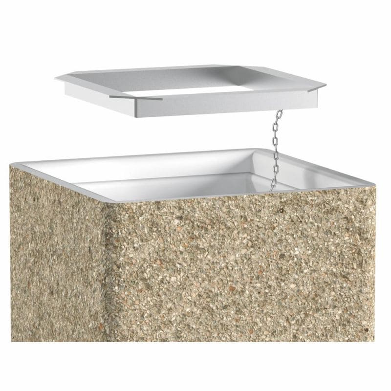 Corbeille en béton Olympe 80L Prossentiel