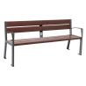 Banc plastique recyclé et acier Silaos® 5 lames Prossentiel