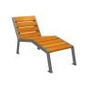 Chaise longue bois et acier Silaos® 1 place Prossentiel