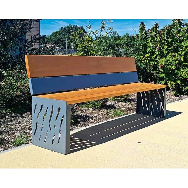 Banc urbain bois et acier Venise Prossentiel