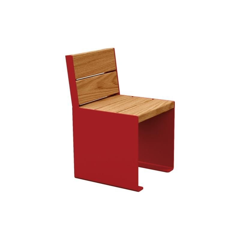 Chaise bois et acier Kub - 1 place Prossentiel