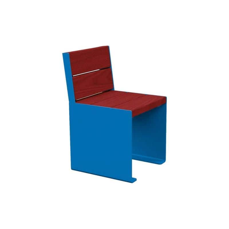 Chaise bois et acier Kub - 1 place Prossentiel