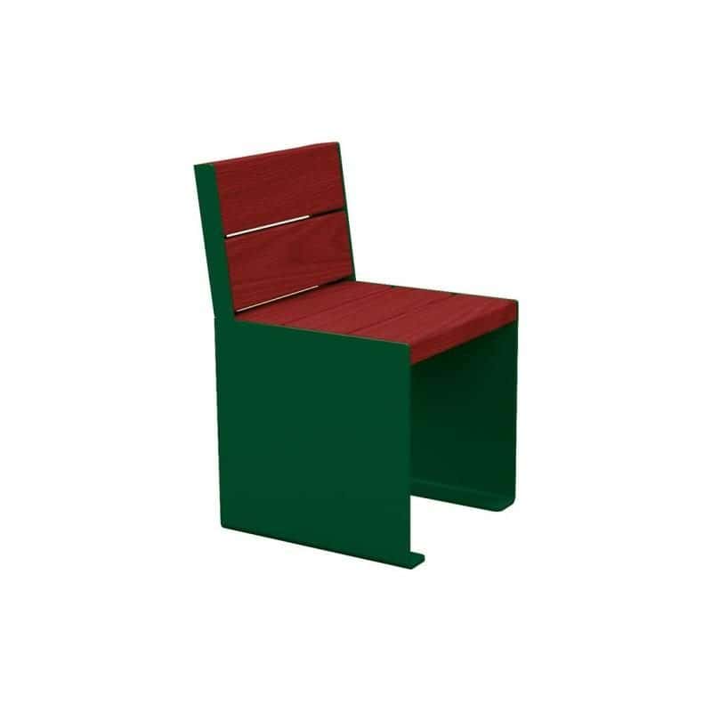 Chaise bois et acier Kub - 1 place Prossentiel