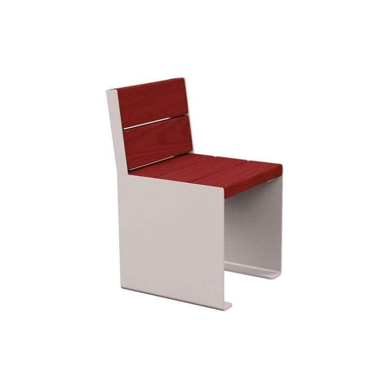 Chaise bois et acier Kub - 1 place Prossentiel