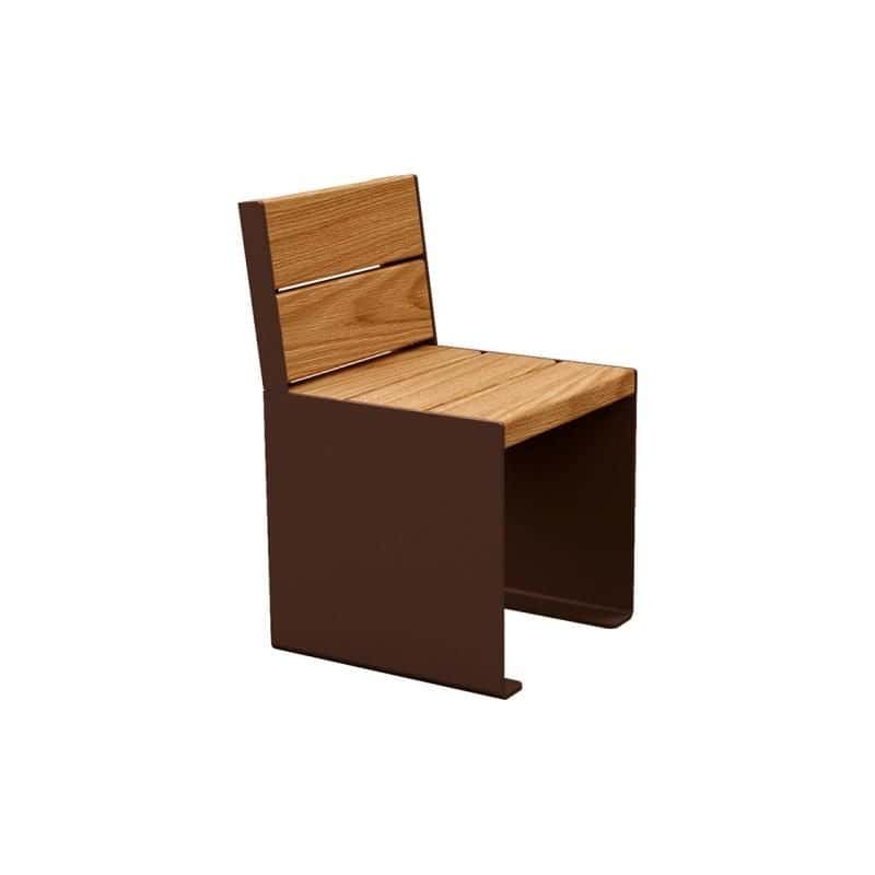 Chaise bois et acier Kub - 1 place Prossentiel