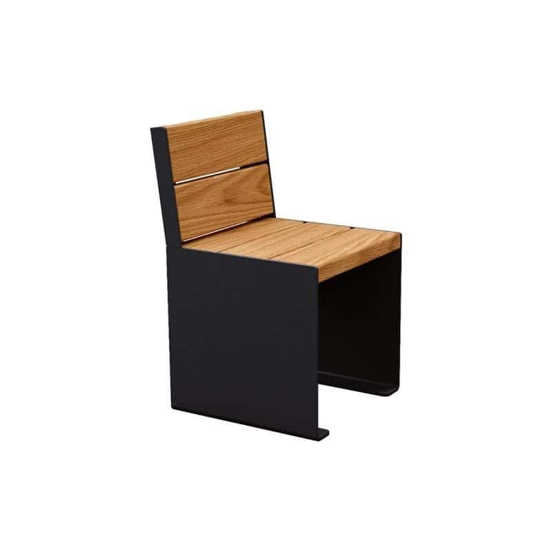 Chaise bois et acier Kub - 1 place Prossentiel