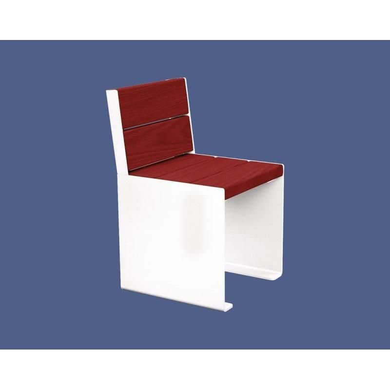 Chaise bois et acier Kub - 1 place Prossentiel