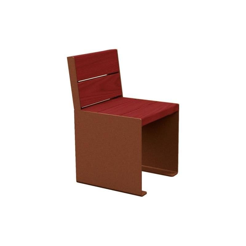 Chaise bois et acier Kub - 1 place Prossentiel
